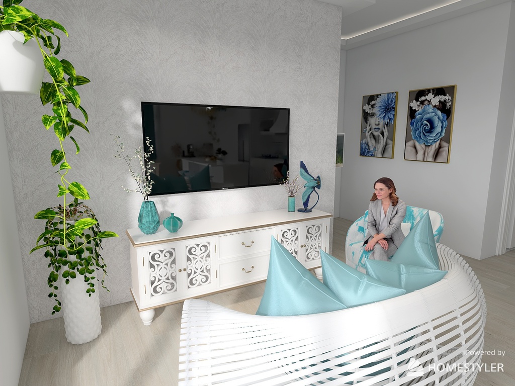 Living and Dining Room 3d design renderings