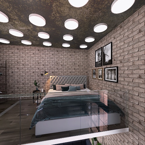 brick loft 3d design renderings