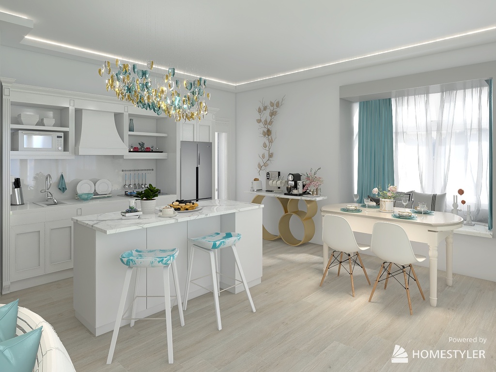 Living and Dining Room 3d design renderings