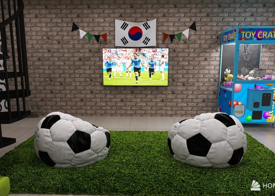 Fifa world cup arcade and living room Design Rendering