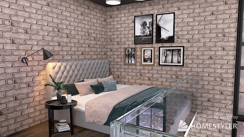 brick loft 3d design renderings