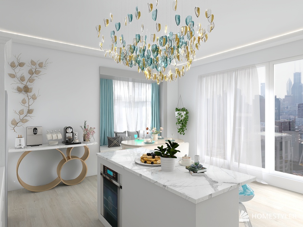 Living and Dining Room 3d design renderings