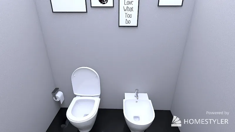 toilet room 3d design renderings