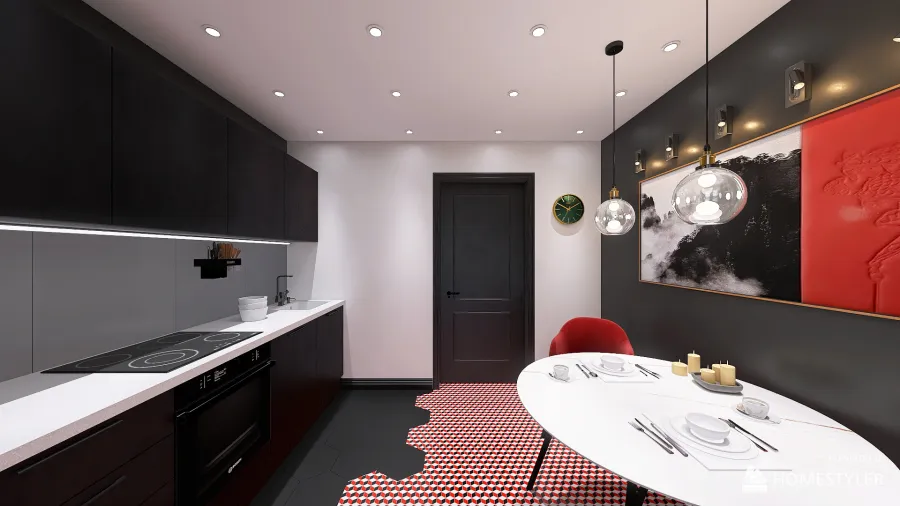Авангардная кухня 3d design renderings
