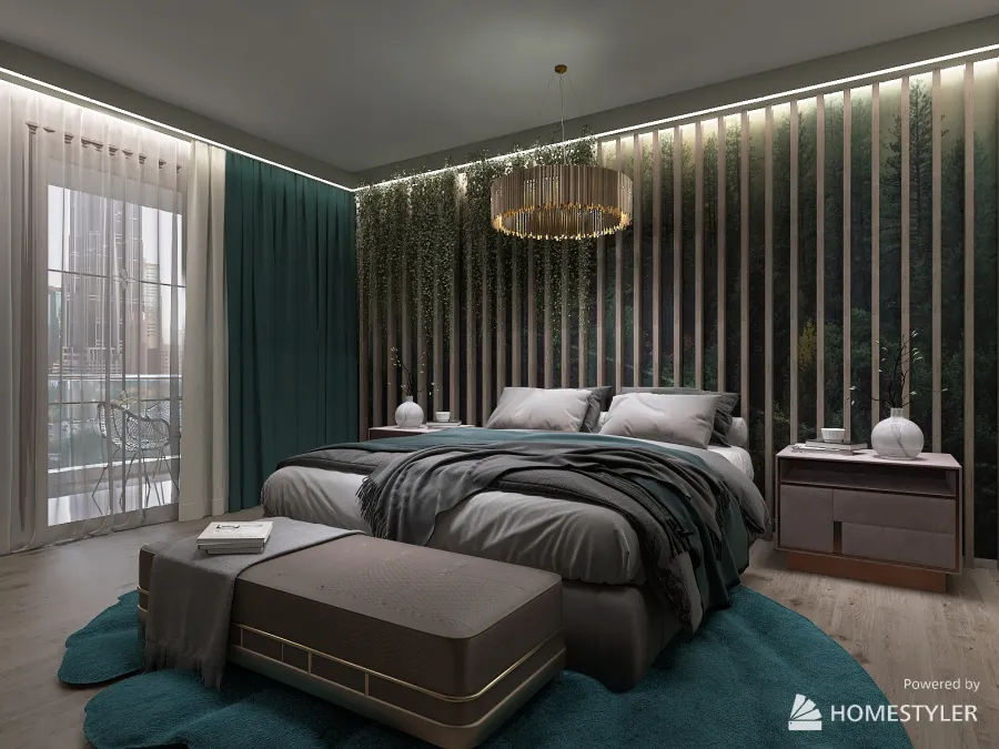 Hotel room in the style of geometric aesthetics 🙄🙄 3d design renderings