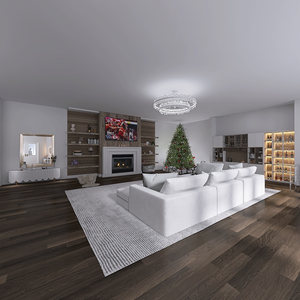 Snowy Vacation Home 3d design renderings