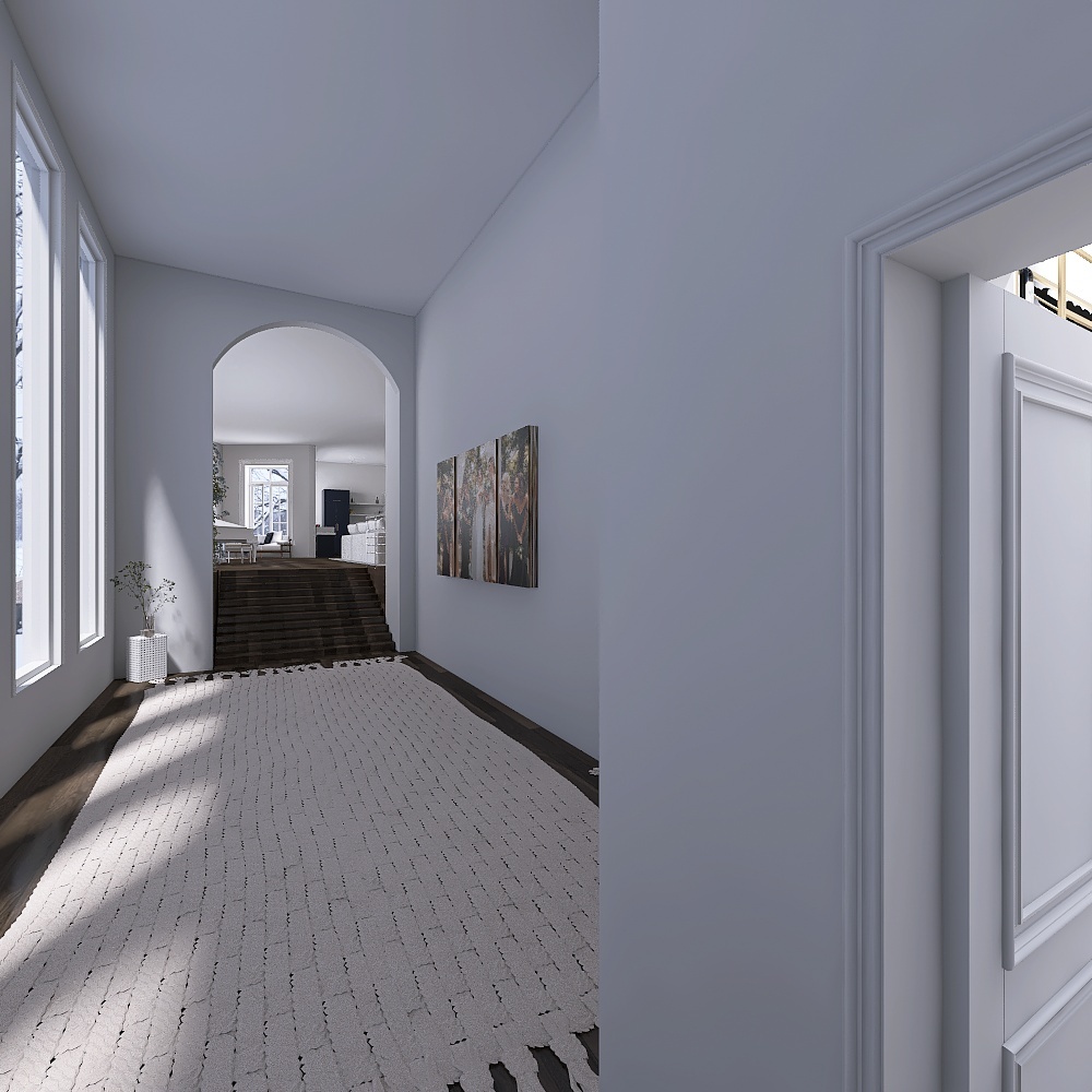 Snowy Vacation Home 3d design renderings
