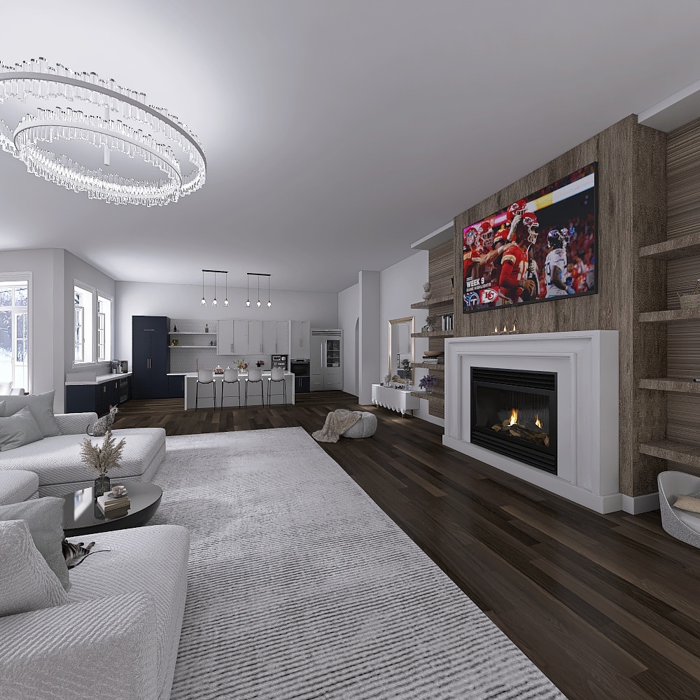 Snowy Vacation Home 3d design renderings