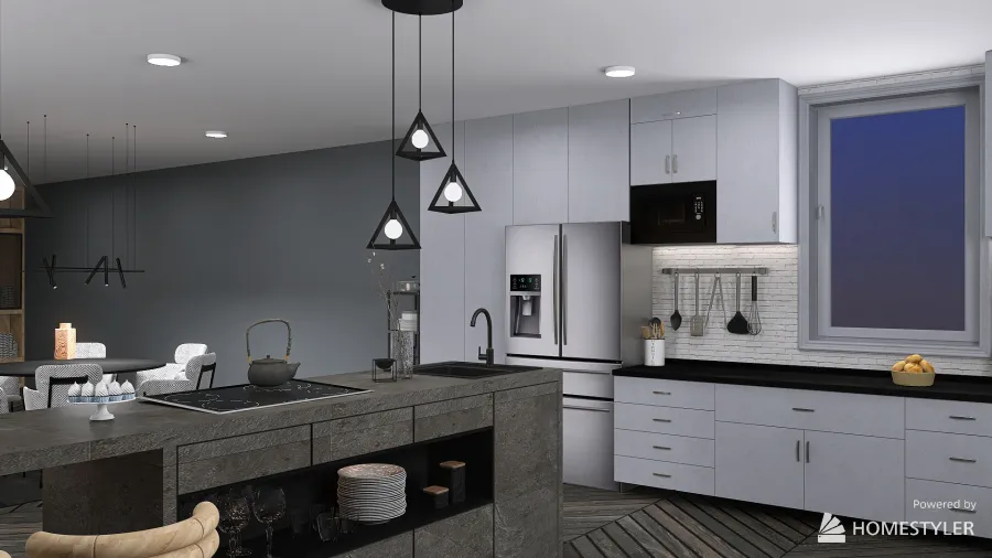 Gray tones 3d design renderings
