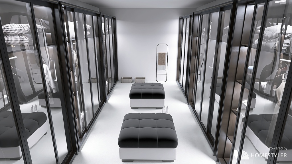 Cloak Room 3d design renderings