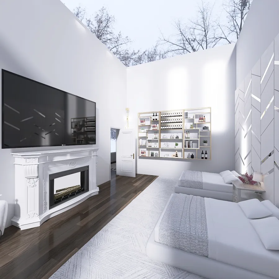 Snowy Vacation Home 3d design renderings