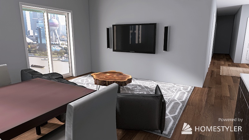 Living and Dining Room 3d design renderings