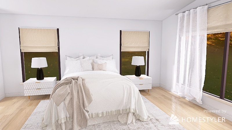 Kelsey + Bryce Bedroom 3d design renderings
