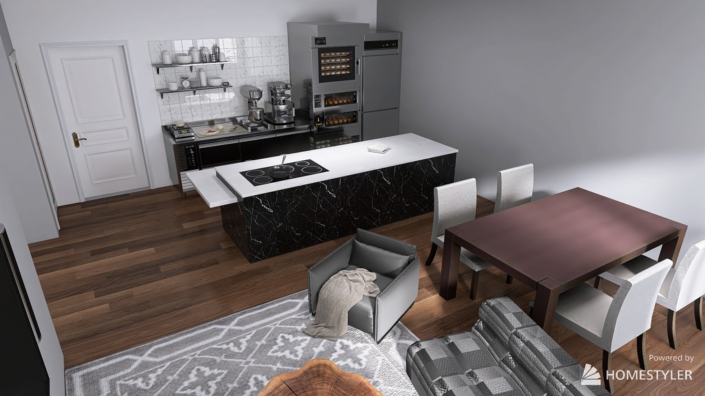 Living and Dining Room 3d design renderings