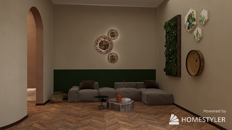 Wabi Sabi Apartment 3d design renderings