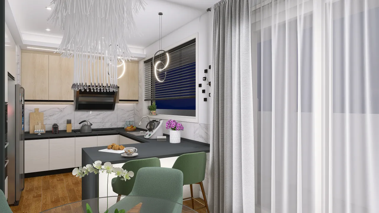 LivingDiningRoom 3d design renderings