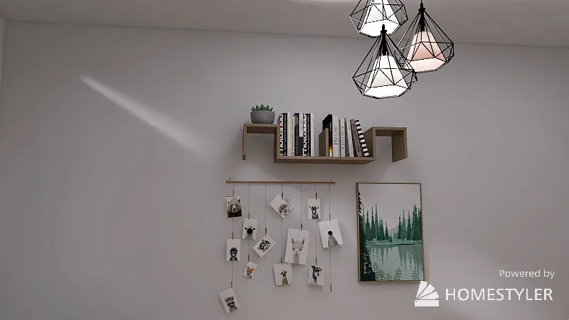 Cute Dorm Room 3d design renderings