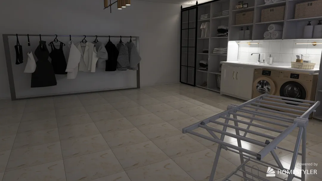 Laundy Room - Minimalista 3d design renderings