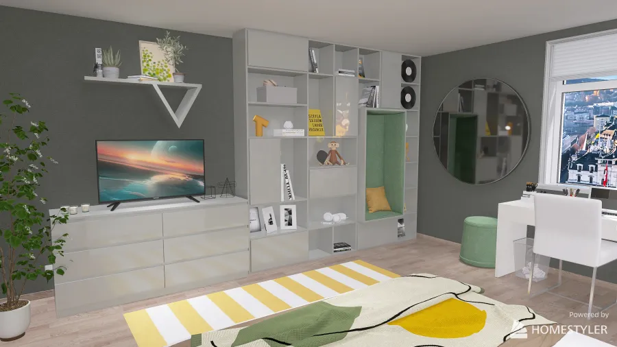 Teenager's Room 3d design renderings