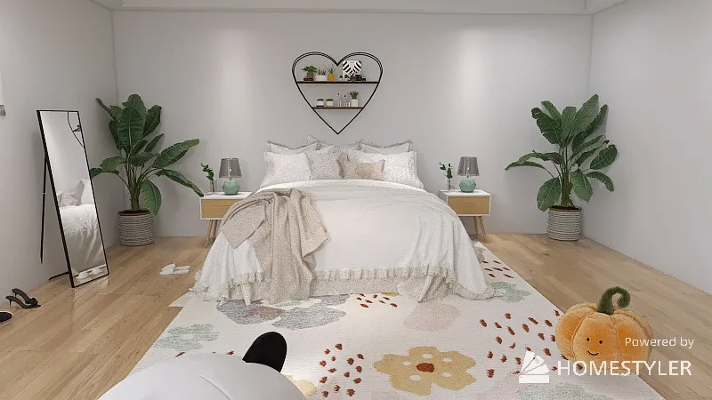 Cute bedroom 3d design renderings