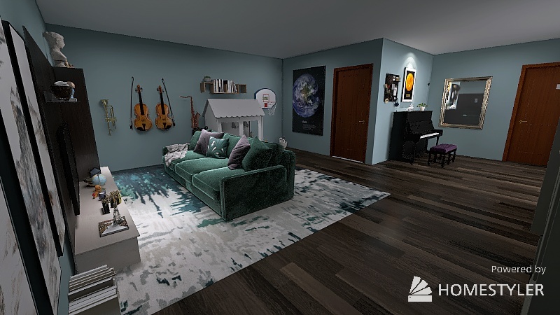 Living Room 3d design renderings