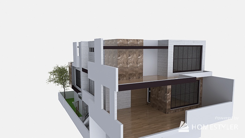 House on the slope 3d design picture 655.44