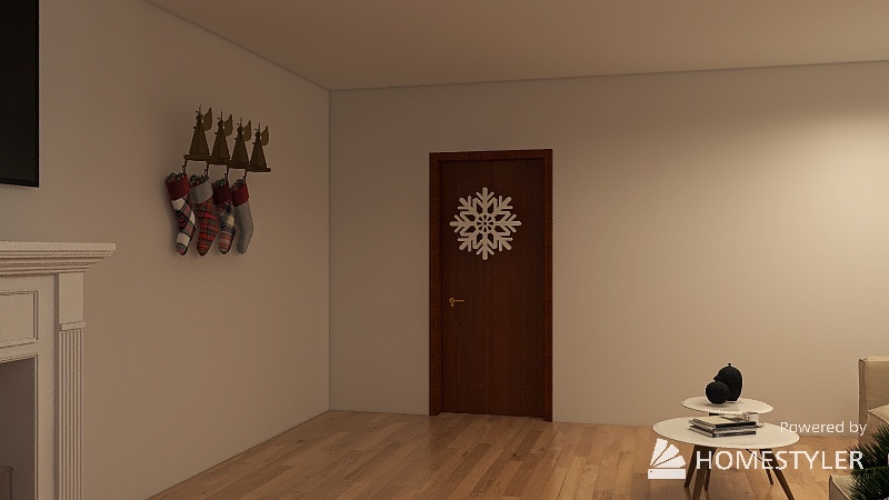Christmas-Decorated Room 2 3d design renderings