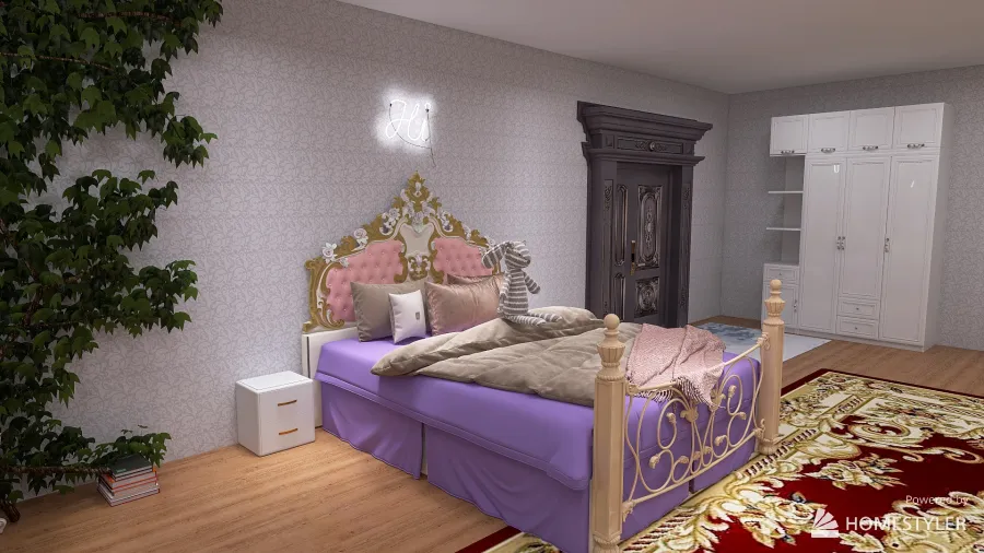 Modren elegant twin bedroom 3d design renderings
