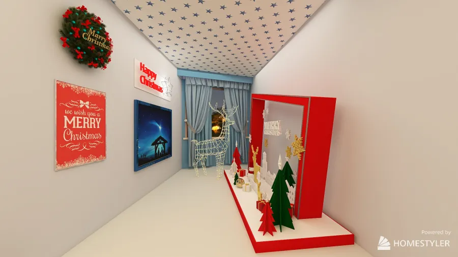 Christmas' room 3d design renderings