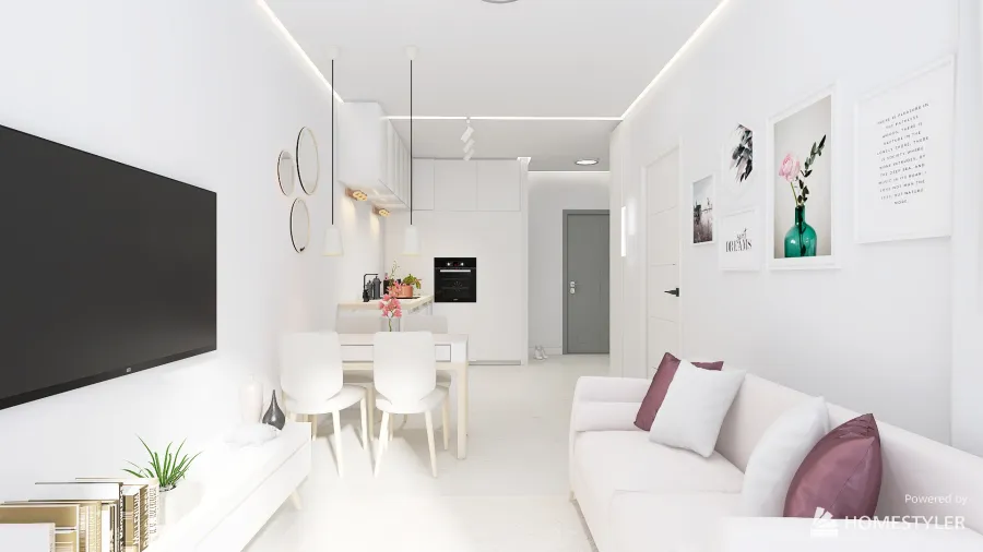 Zabrze dwupokojowe mieszkanie 3d design renderings