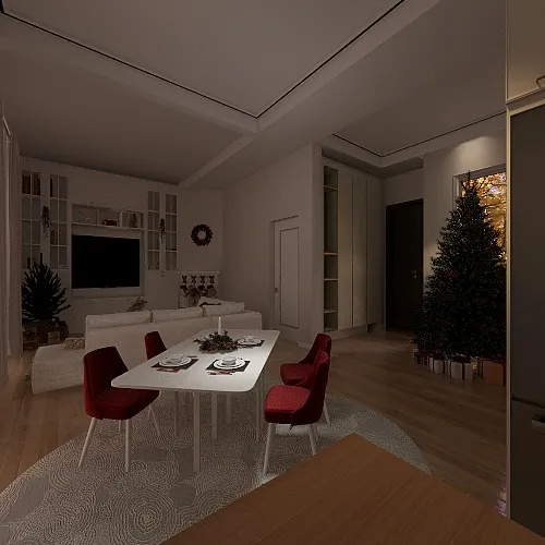 Christmas - Natural Wood Tones 3d design renderings