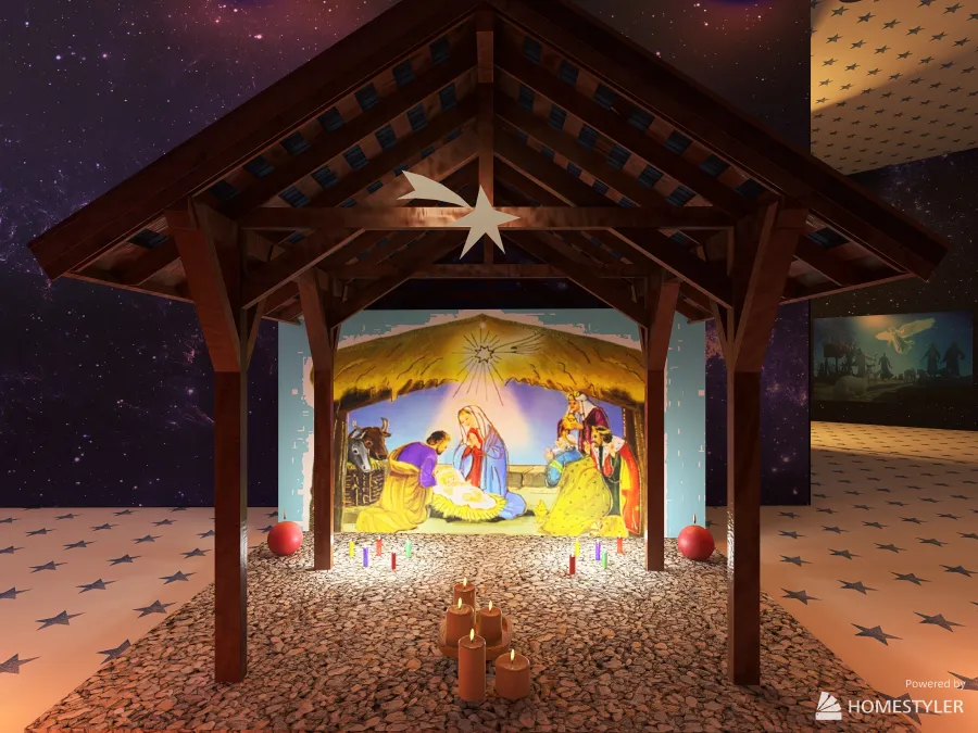 Christmas' room 3d design renderings