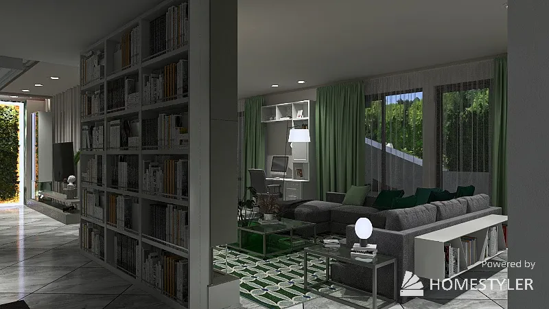 villa paradiso...9 Tall Ceiling Living Space / 2 Floors 3d design renderings