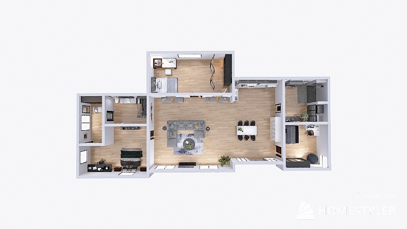 Luxurious One Story Vacation Home 3d design renderings
