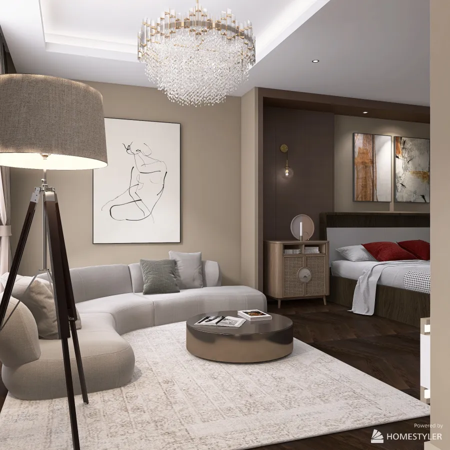 Bedroom with Cloak 3d design renderings