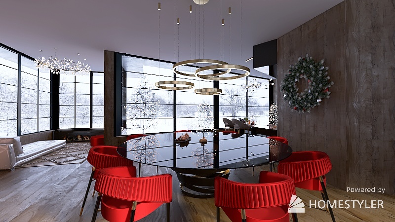Gingerbread Man Room - CHRISTMAS cHALET 3d design renderings