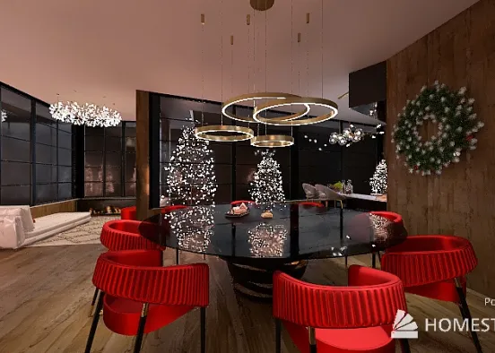 Gingerbread Man Room - CHRISTMAS cHALET Design Rendering