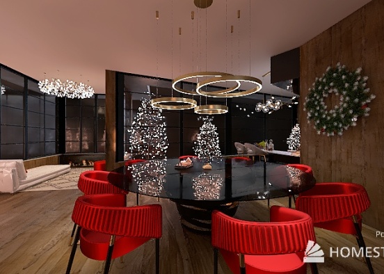 Gingerbread Man Room - CHRISTMAS cHALET Design Rendering