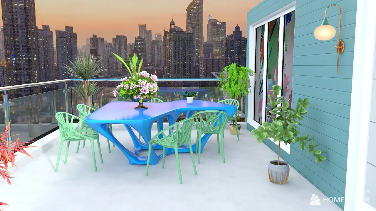 Balcony 3d design renderings