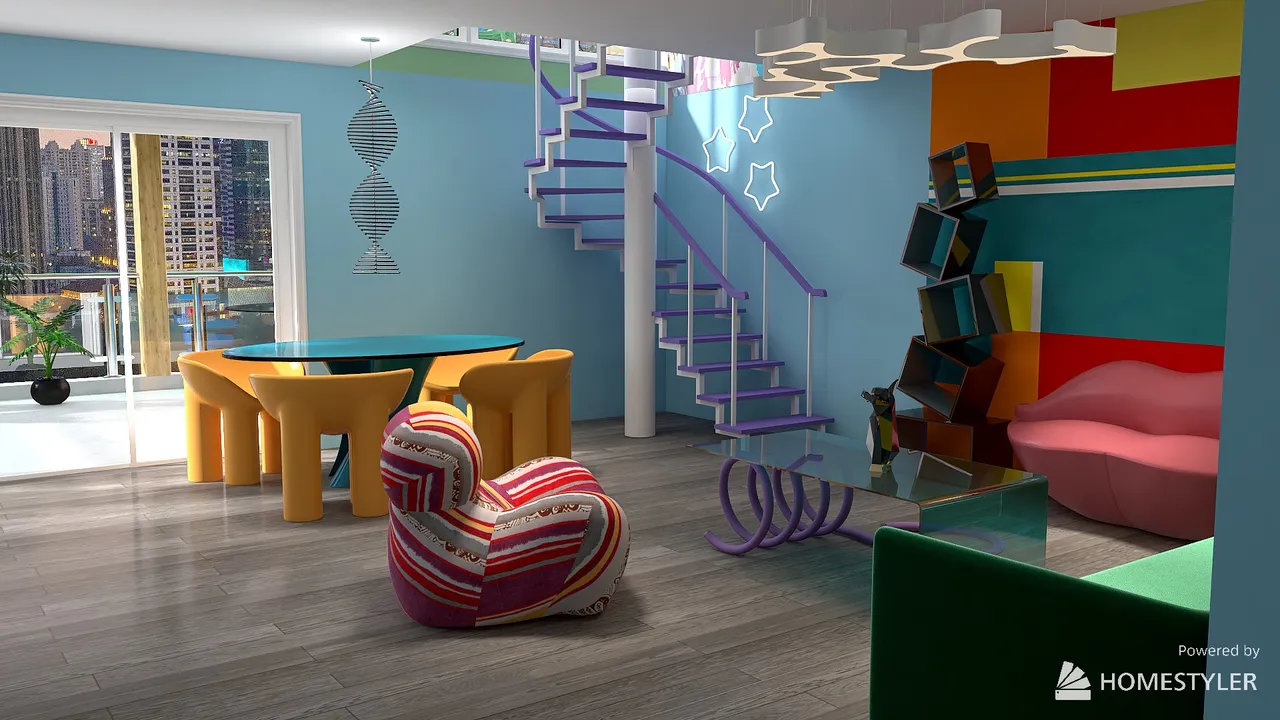 funky condo 3d design renderings