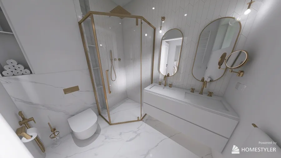 Master Shower 3d design renderings