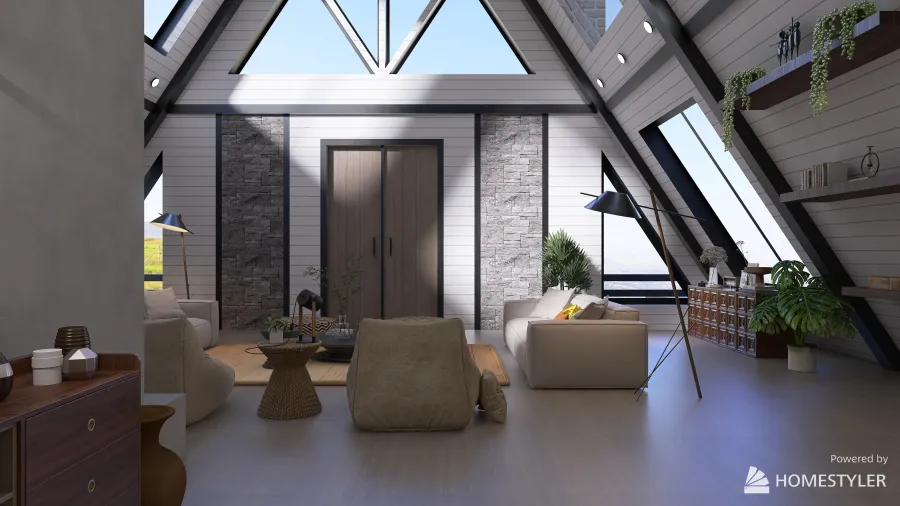 Double A Frame Home 3d design renderings