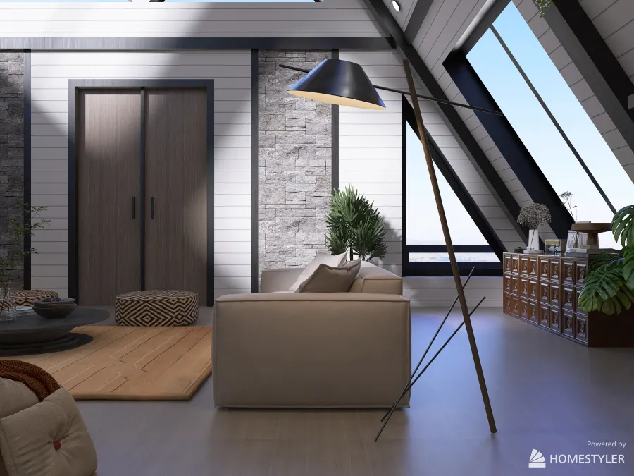 Double A Frame Home 3d design renderings