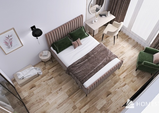Copy of Modern bedroom in Moscow-city Design Rendering