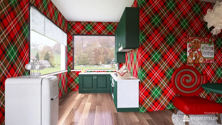 Ginger's Christmas House 3d design renderings