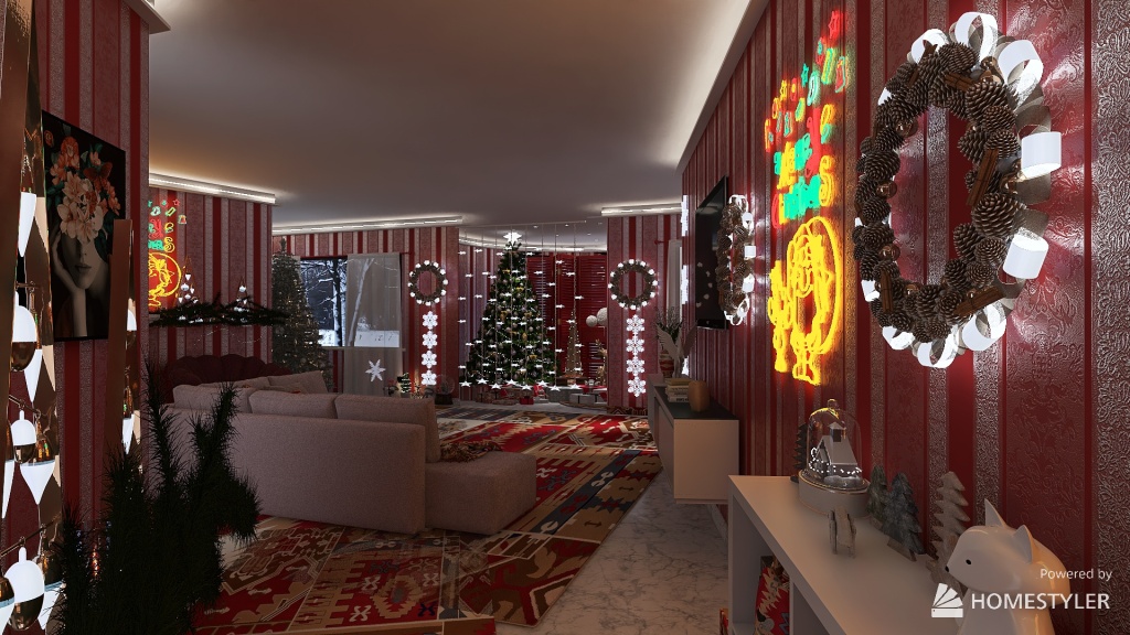 Gingerbread Man Room 3d design renderings