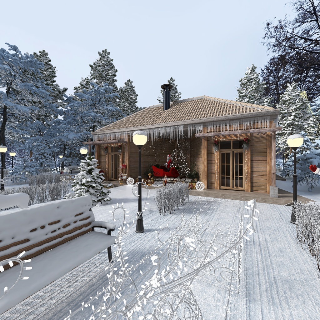 Refugio navideño 3d design renderings