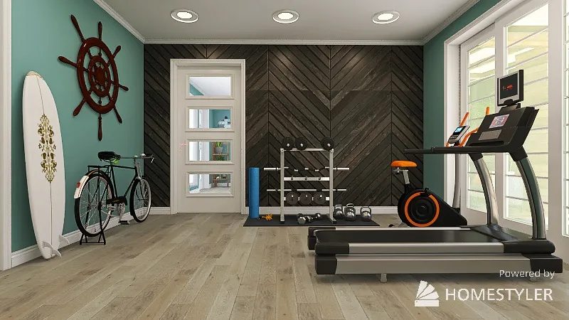 Garage/Gym 3d design renderings