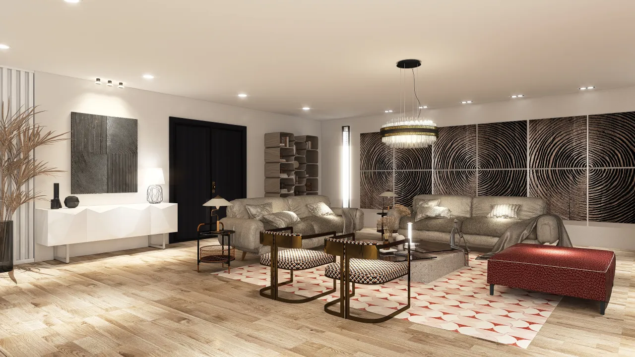 LivingDiningRoom 3d design renderings