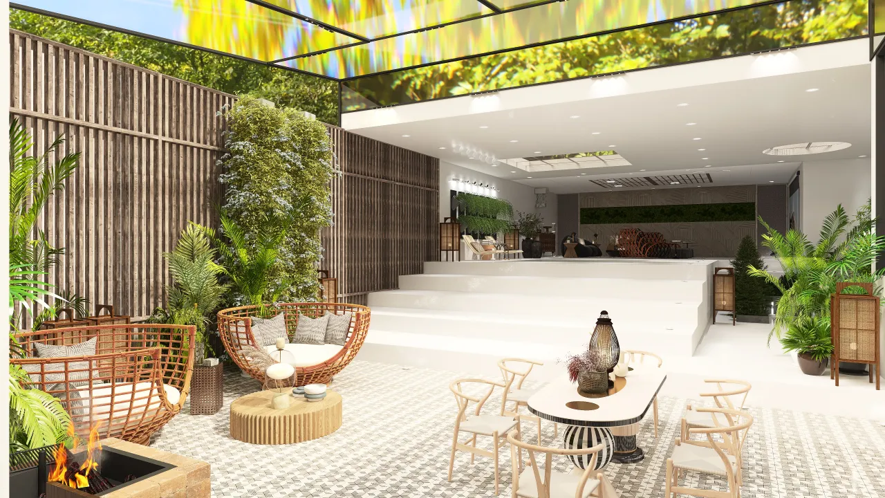 Courtyard 3d design renderings